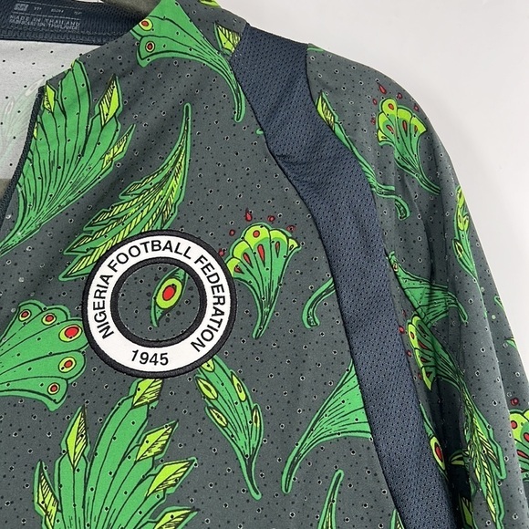 Nike Nigeria Cropped Jacket Football Dri-FIT Feather Print Packable size XS - Picture 4 of 6